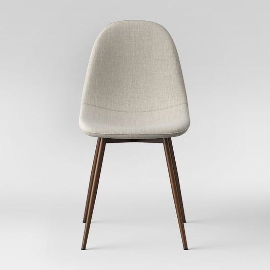 2pk Copley Dining Chairs Light Gray - Threshold™: Upholstered, Metal Legs, Mid-century Modern, Foam Filled : Target