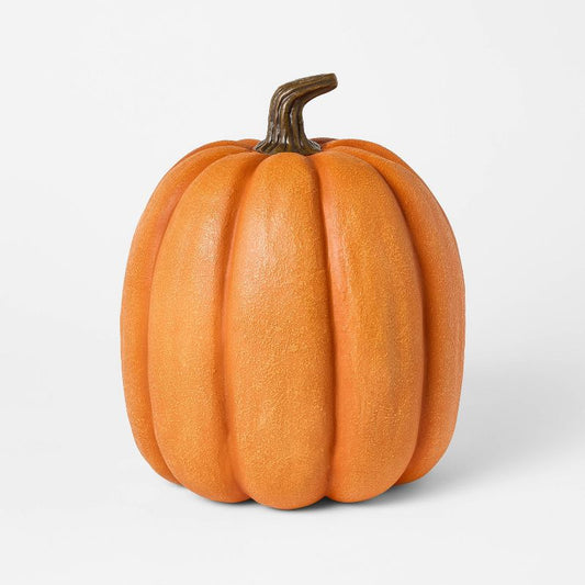 Large Faux Pumpkin Orange with Brown Stem - Threshold designed with Studio McGee: Harvest Decor Sculpture