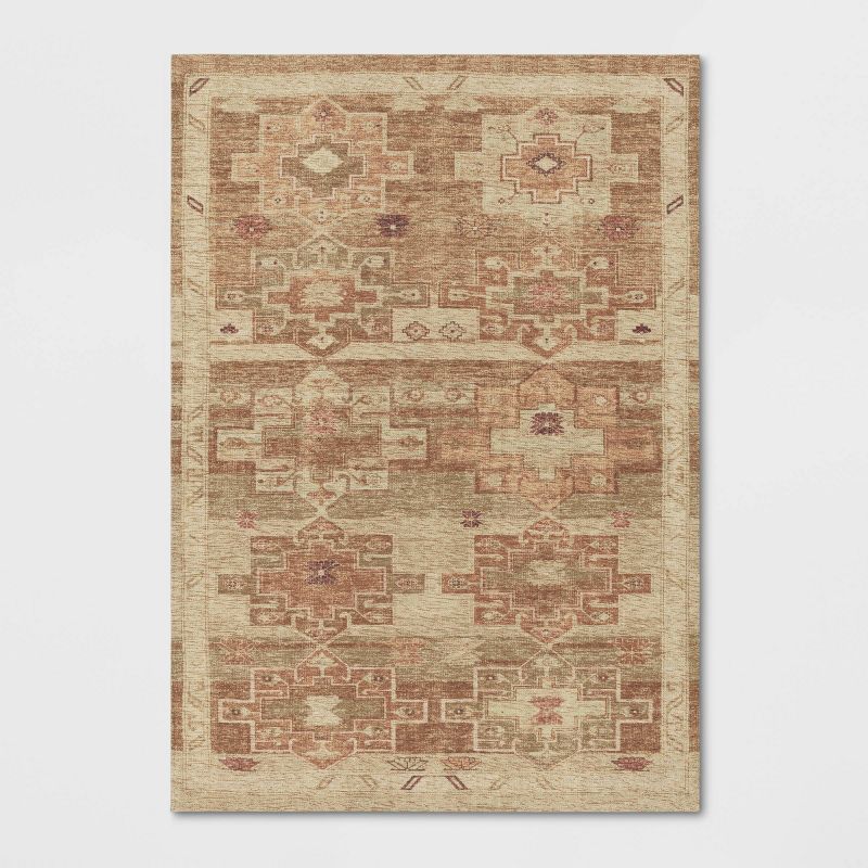 5'x7' Caravan Geometric Woven Runner Tan - Threshold