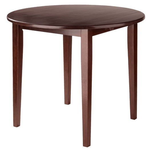 36" Clayton Round Drop Leaf Dining Table Walnut - Winsome: Hardwood Frame, Seats 4, Modern Style : Target