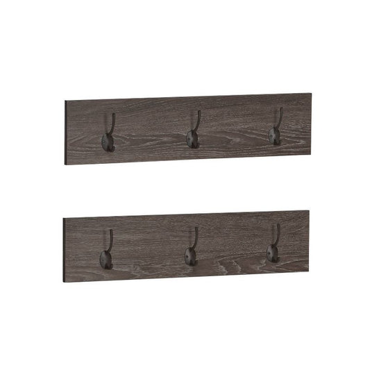 Set Of 2 Afton 3 Hook Coat Racks Woodgrain - Riverridge Home : Target
