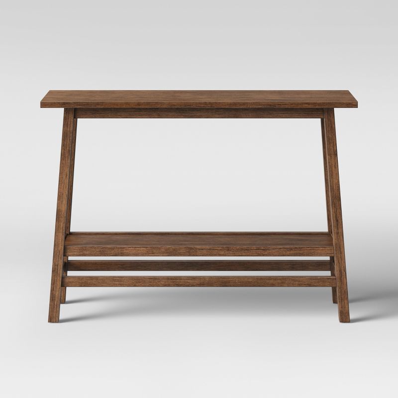 Haverhill Wood Console Table Weathered Brown - Threshold™ : Target