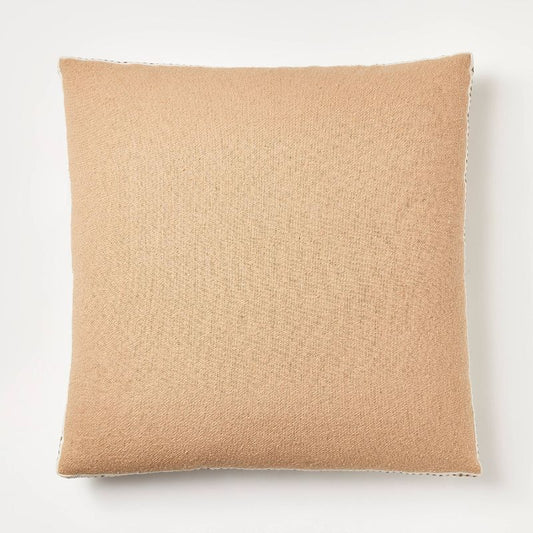 Oversized Woven Striped Square Throw Pillow Beige - Threshold™ Designed With Studio Mcgee : Target