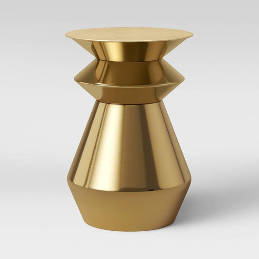 Zeeland Brass Drum Accent Table Gold - Threshold™ : Target