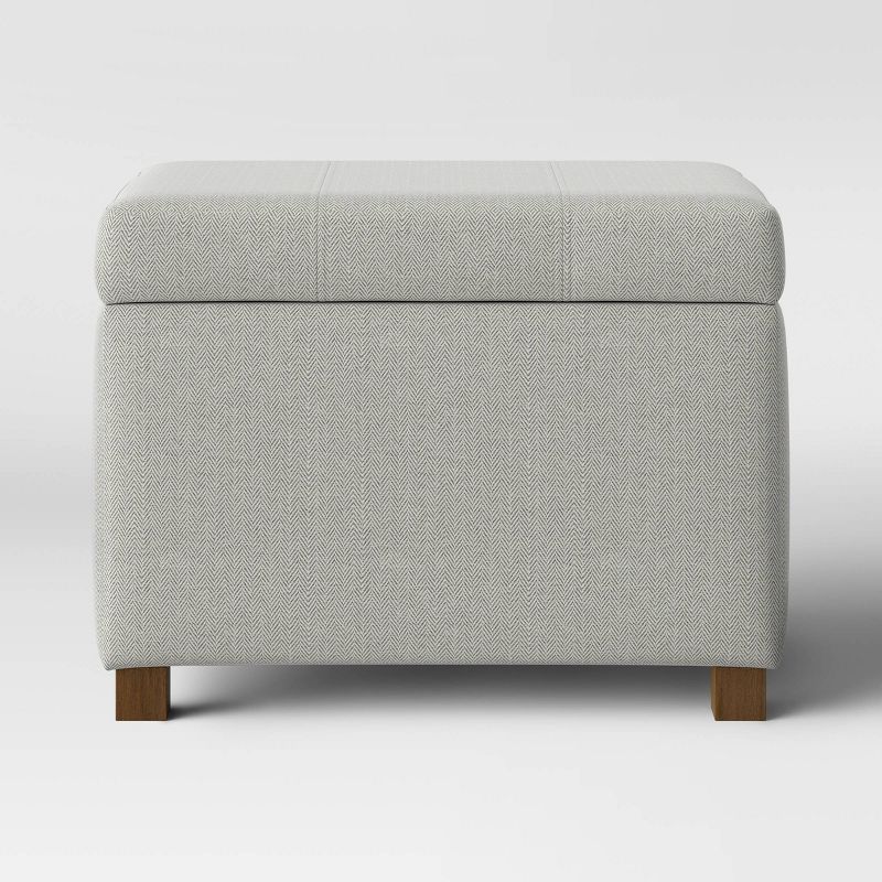 Essex Single Storage Ottoman Linen - Threshold™: Upholstered Bench, Foot Stool, No Assembly Required : Target