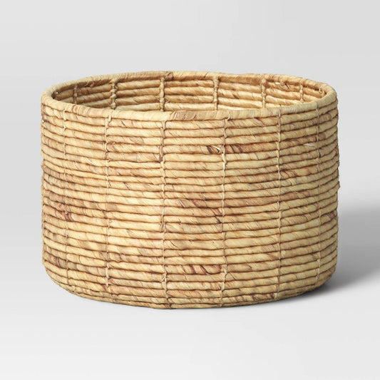 Large Coiled Basket - Threshold™: Water Hyacinth, Circular Storage For Throws : Target