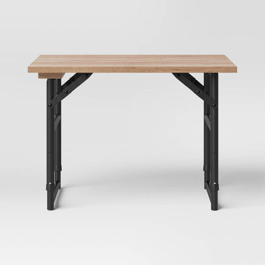 Adjustable Height Folding Dorm Table Brown - Room Essentials™ : Target