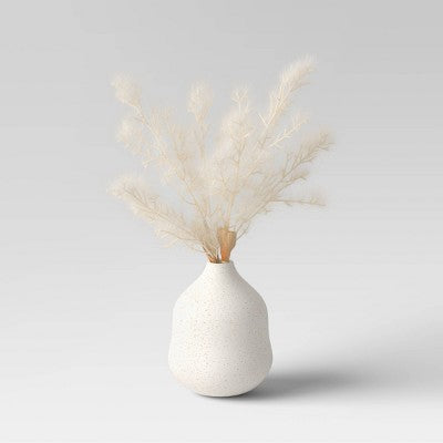 Small Artificial Pampas Grass Arrangement - Threshold: Ceramic Pot, Indoor Decor, Resin Filler