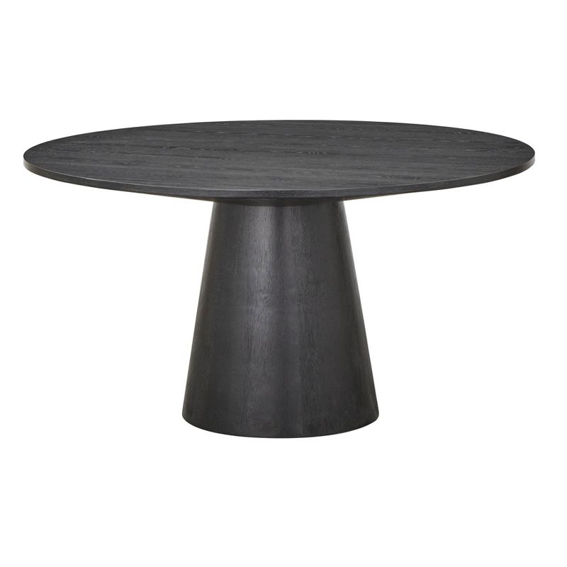 North Bay Round Dining Table Black - Buylateral: Modern Pedestal Base, Seats 6, Mdf Construction : Target