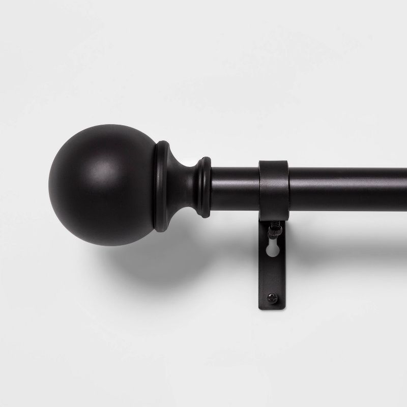 36"-66" Ball Curtain Rod Matte Black - Threshold™ : Target