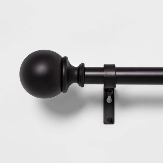 36"-66" Ball Curtain Rod Matte Black - Threshold™ : Target