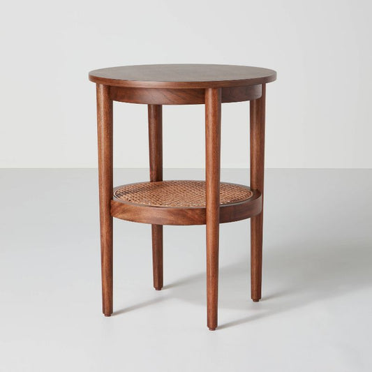 Wood & Cane Round Accent Side Table - Brown - Hearth & Hand™ With Magnolia : Target