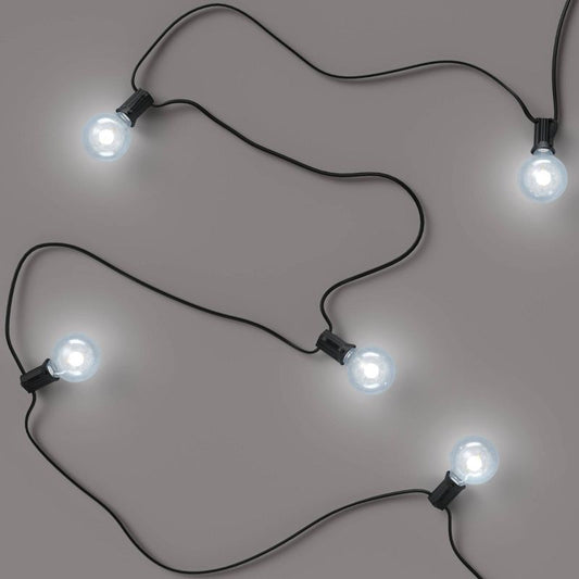 LED Globe String Lights Black - Room Essentials: Indoor/Outdoor, Connects End to End, UL Listed