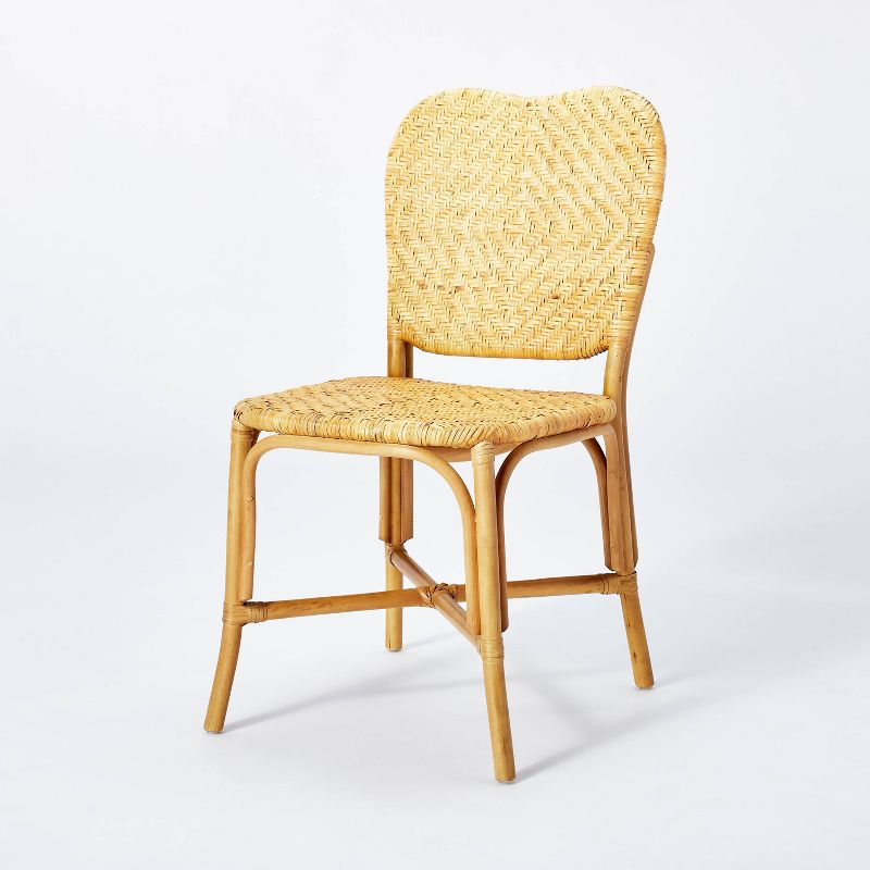 Interlaken Rattan With Woven Seat And Back Dining Chair - Threshold™ Designed With Studio Mcgee: Honey Yellow, No Assembly Required : Target
