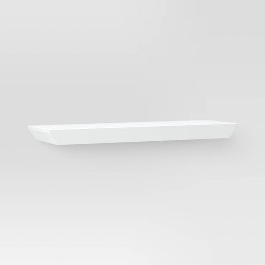 24" x 7" Wedge Shelf with Rod Bracket White - Threshold