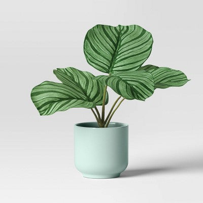 9' Calathea Plant Pot Artificial Plant - Room Essentials: Indoor Faux Greenery, Melamine Pot