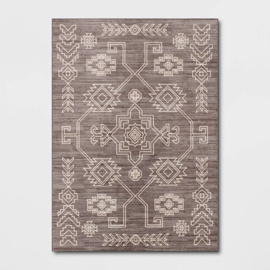 5'x7' Global Persian Style Area Rug Gray - Threshold