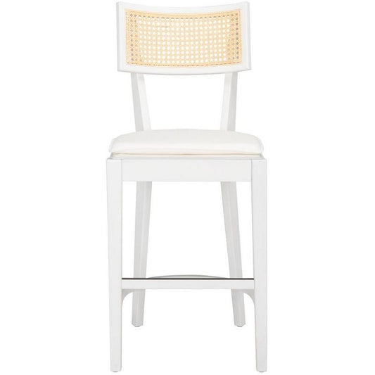 Galway Cane Counter Stool - White/natural - Safavieh : Target