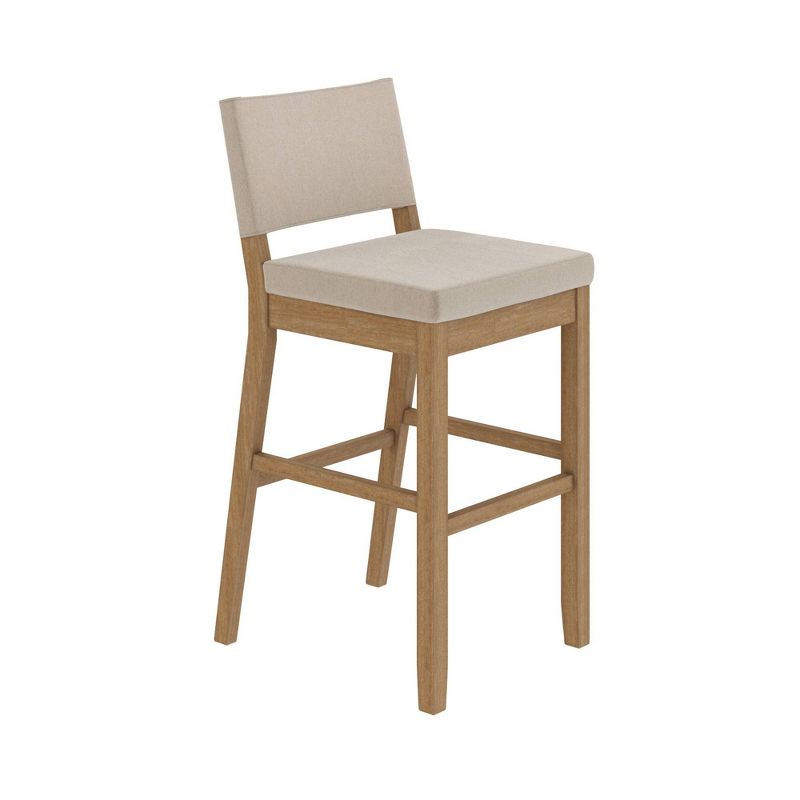 Nathan James Linus Counter Height Barstool: Modern Farmhouse Style, Rubberwood Frame, Polyester Upholstery : Target