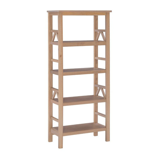 54.45" Original Pt - Titian Transitional Solid Wood Display And Storage Bookshelf Driftwood - Linon : Target
