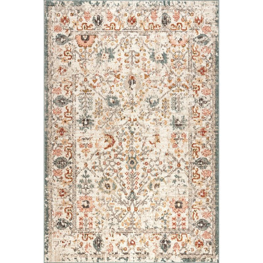 Nuloom Lenore Floral & Paisley 7x9 Area Rug for Living Room Bedroom Dining Room Kitchen, Beige/Multicolor