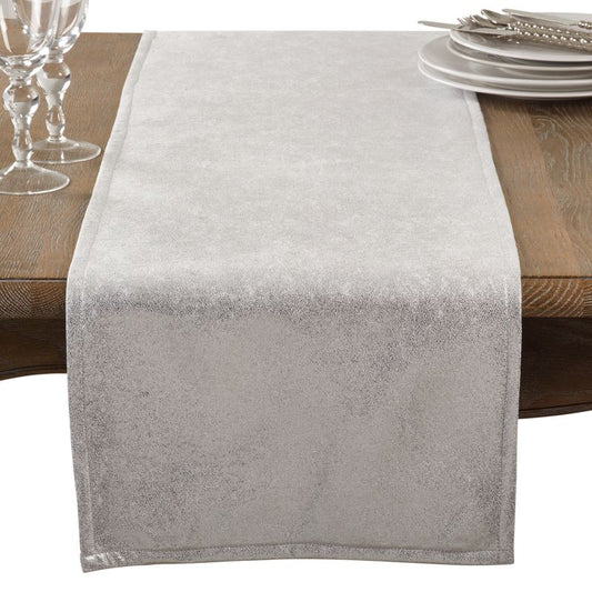 Light Silver Solid Table Runner - Saro Lifestyle