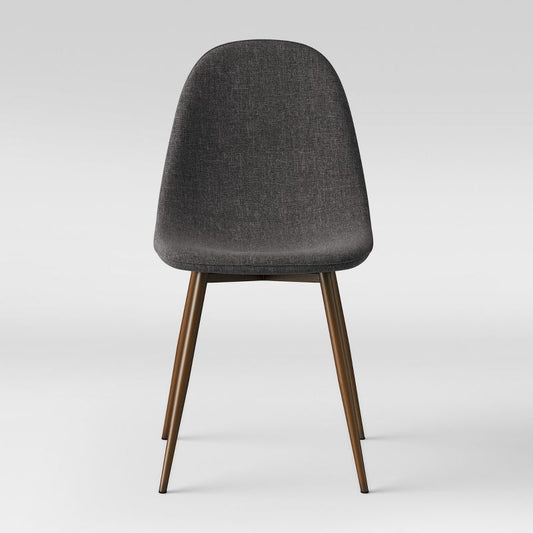 Copley Dining Chair Dark Gray - Threshold™: Upholstered, Metal Legs, Mid Century Design : Target