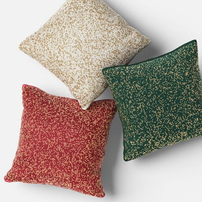 Mini Beaded Square Throw Pillow Ruby Red - Threshold