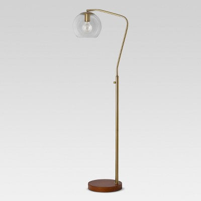 Madrot Glass Globe Floor Lamp Brass  - Project 62