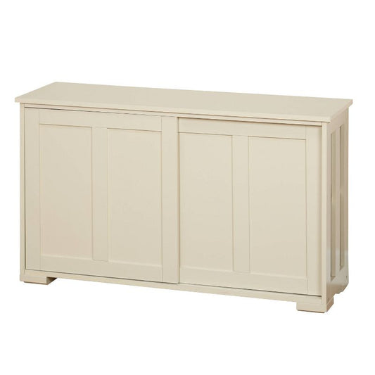 Pacific Stackable Cabinet with Sliding Doors Off White - Buylateral