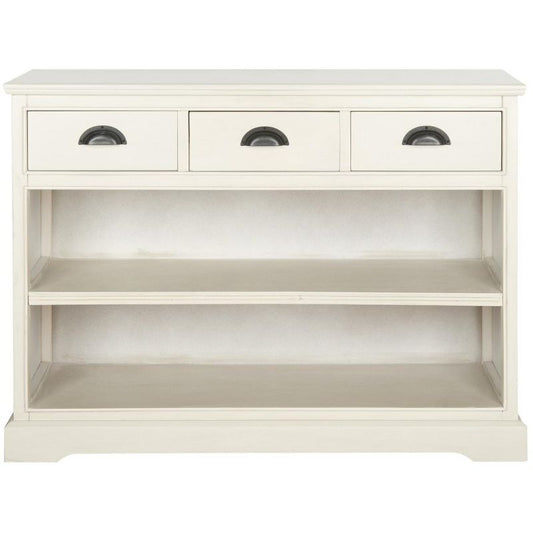 Prudence Bookshelf Storage Console Unit - White - Safavieh.