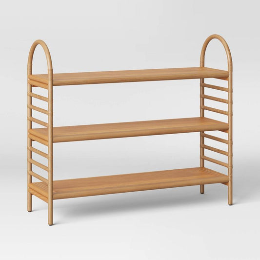 43" Vass 3 Shelf Bookcase Light Brown - Threshold™: Pine Frame, Open Storage Display : Target