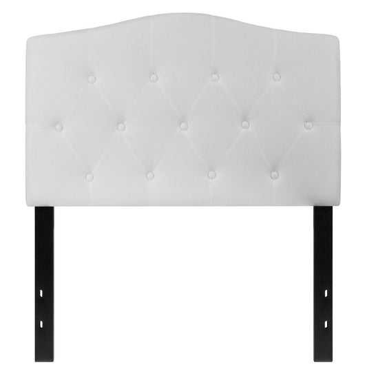 Flash Furniture Cambridge Tufted Upholstered Twin Size Headboard in White Fabric