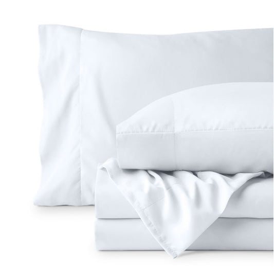 White Full Xl Ivy Union Microfiber Sheet Set - Breathable - Deep Pocket : Target