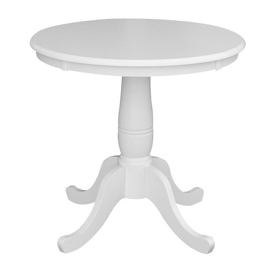 Morgan 30" Round Top Pedestal Dining Table - White - International Concepts : Target