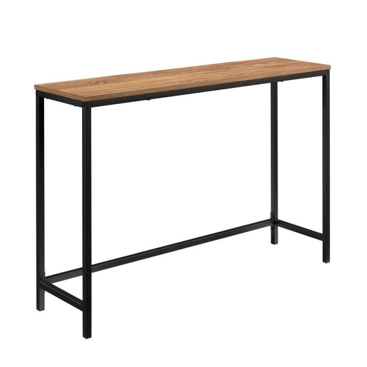 North Avenue Sofa Table Sindoori Mango - Sauder: Modern Industrial Entryway Furniture with Shelving