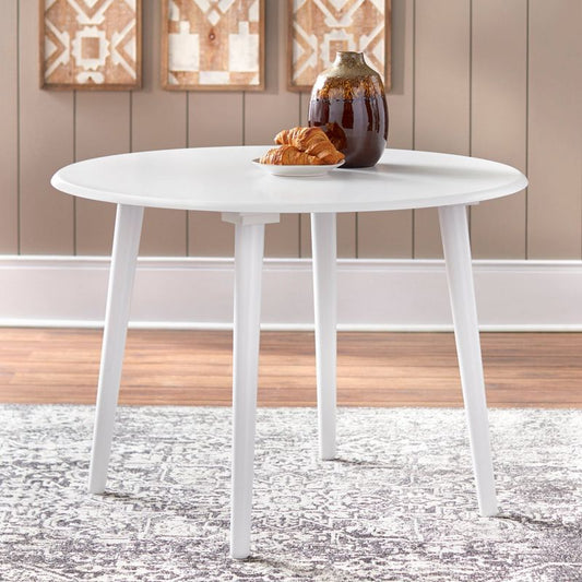 42\ Round Florence Dining Table White - Buylateral"