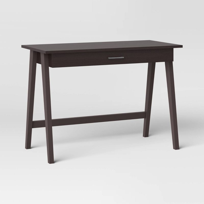 Paulo Wood Writing Desk With Drawer Espresso - Threshold™ : Target