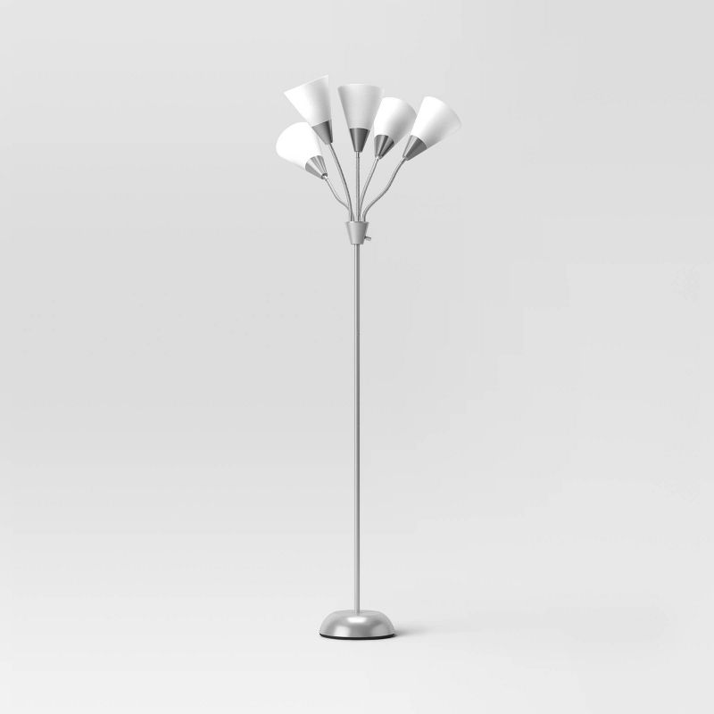 5-Head Floor Lamp White - Room Essentials