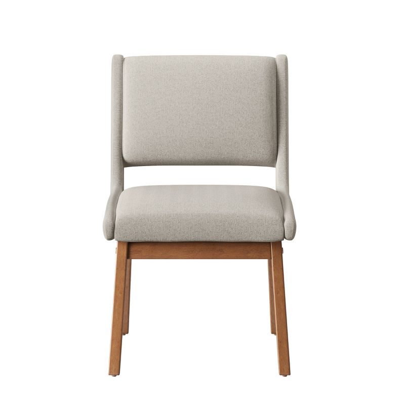 Holmdel Mid-century Dining Chair Beige - Threshold™: Solid Wood, Foam-filled Seat, Armless : Target