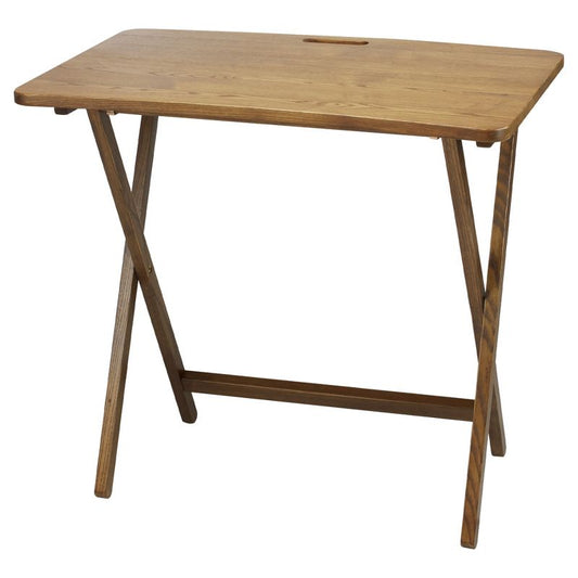 Folding Table With Solid American Gum Wood Red Oak - Flora Home: Portable Tv Tray, No Assembly Required : Target