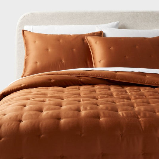 Full/queen Tencel™ Comforter And Sham Set Copper - Threshold™: 320 Thread Count, Cooling, Midweight Fabric : Target