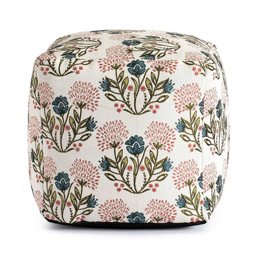 Gordes Indoor/Outdoor Pouf Orange - Anji Mountain