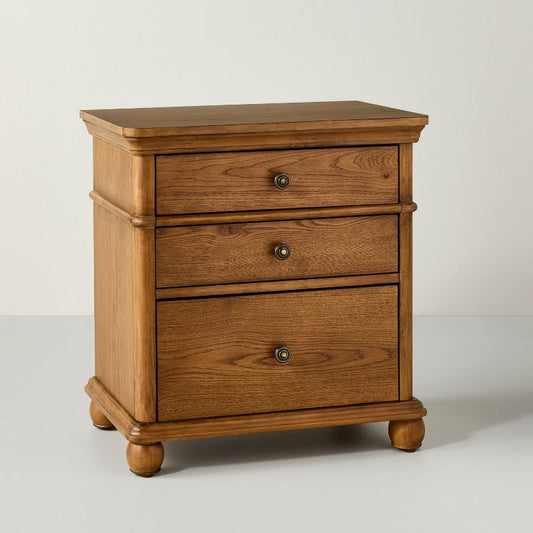 3 Drawer Classic Nightstand - Aged Oak - Hearth & Hand™ With Magnolia : Target