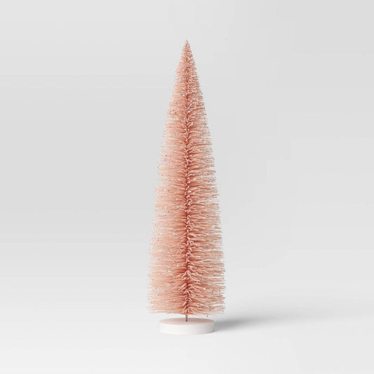 36" Christmas Bottle Brush Tree Sculpture - Wondershop™ Pink : Target