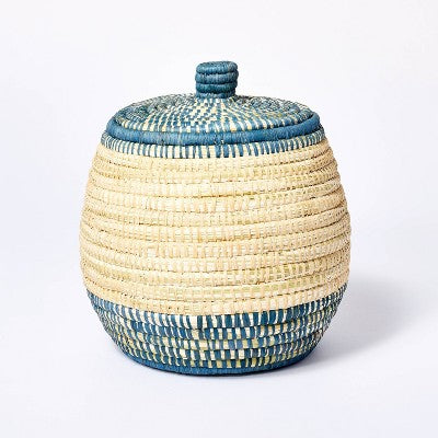 Large Woven Cannister with Lid - Threshold