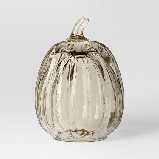 Medium Glass Pumpkin Figurine Champagne - Threshold