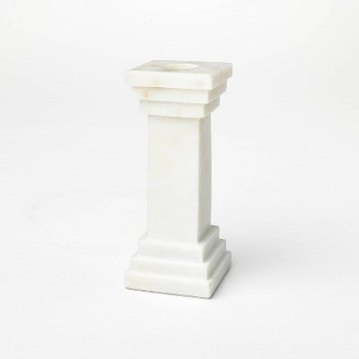 Marble Column Taper Candle Holder - Threshold designed with Studio McGee