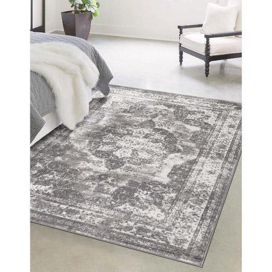 Unique Loom 8' 0 x 10' 0 Sofia Salle Garnier Gray Area Rug