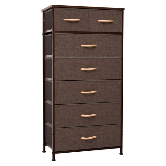 Vertical Storage Dresser 7-drawer Chest Closet Organizer Unit For Bedroom Brown : Target